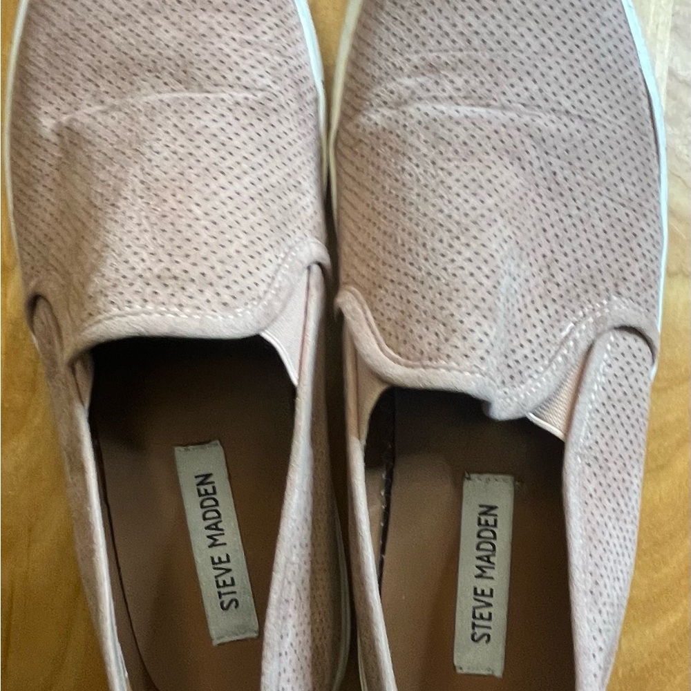 Steve Madden Perforated Blush Slip-On Sneakers